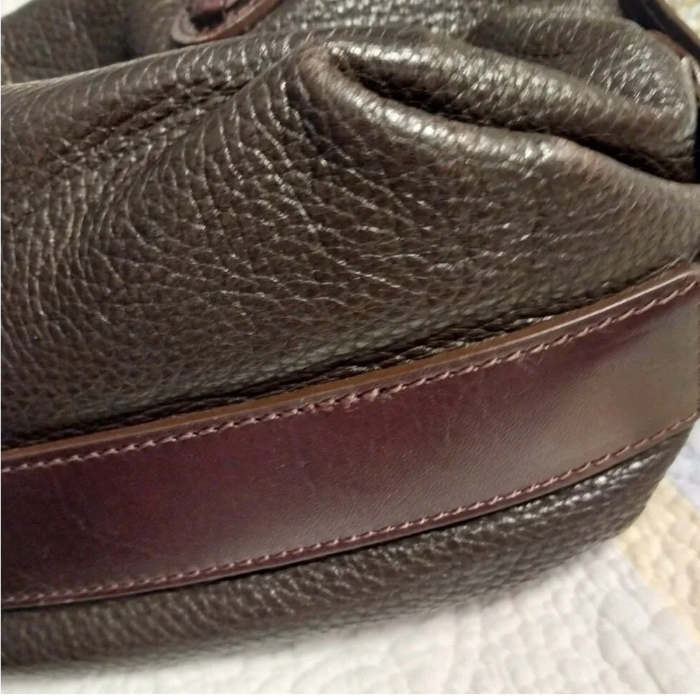 EUC Elegant Brown Leather Handbag no rips or stains. Great size. - Picture 5 of 14